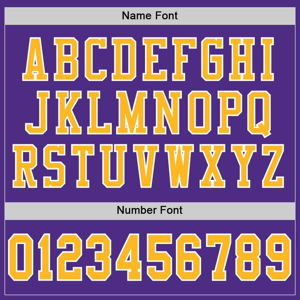 Custom Purple Gold-White Mesh Authentic Football Jersey Custom Purple Gold-White Authentic Football Jersey - Premium Mesh Design Custom Purple Gold-White Mesh Authentic Football - Image 4