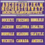 Custom Purple Gold-White Authentic Throwback Football Jersey for Men, Personalized Team Spirit Apparel Custom Purple Gold-White - Image 3
