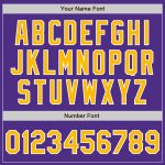 Custom Purple Gold White Two-Button Unisex Softball Jersey for Men and Women, Comfortable Athletic Wear Custom Purple Gold-White - Image 5