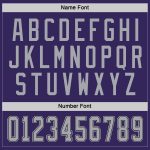 Personalized Purple Gray Black White Hockey Jersey Custom Design Custom Purple Gray Black-White Hockey Jersey - Image 4