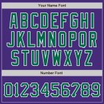 Custom Baseball Jersey - Authentic Purple and Kelly Green-White Design Custom Purple Kelly Green-White Authentic Baseball - Image 5