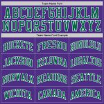 Custom Authentic Basketball Jersey - Purple Green White Retro Throwback Design Custom Purple Kelly Green-White Authentic - Image 4