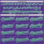 Custom Purple Kelly Green White Softball Jersey Unisex Two-Button Design Custom Purple Kelly Green-White Two-Button Unisex - Image 4