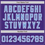 Custom Authentic Baseball Jersey in Purple and Light Blue-White Style 5440 Custom Purple Light Blue-White Authentic Baseball - Image 5