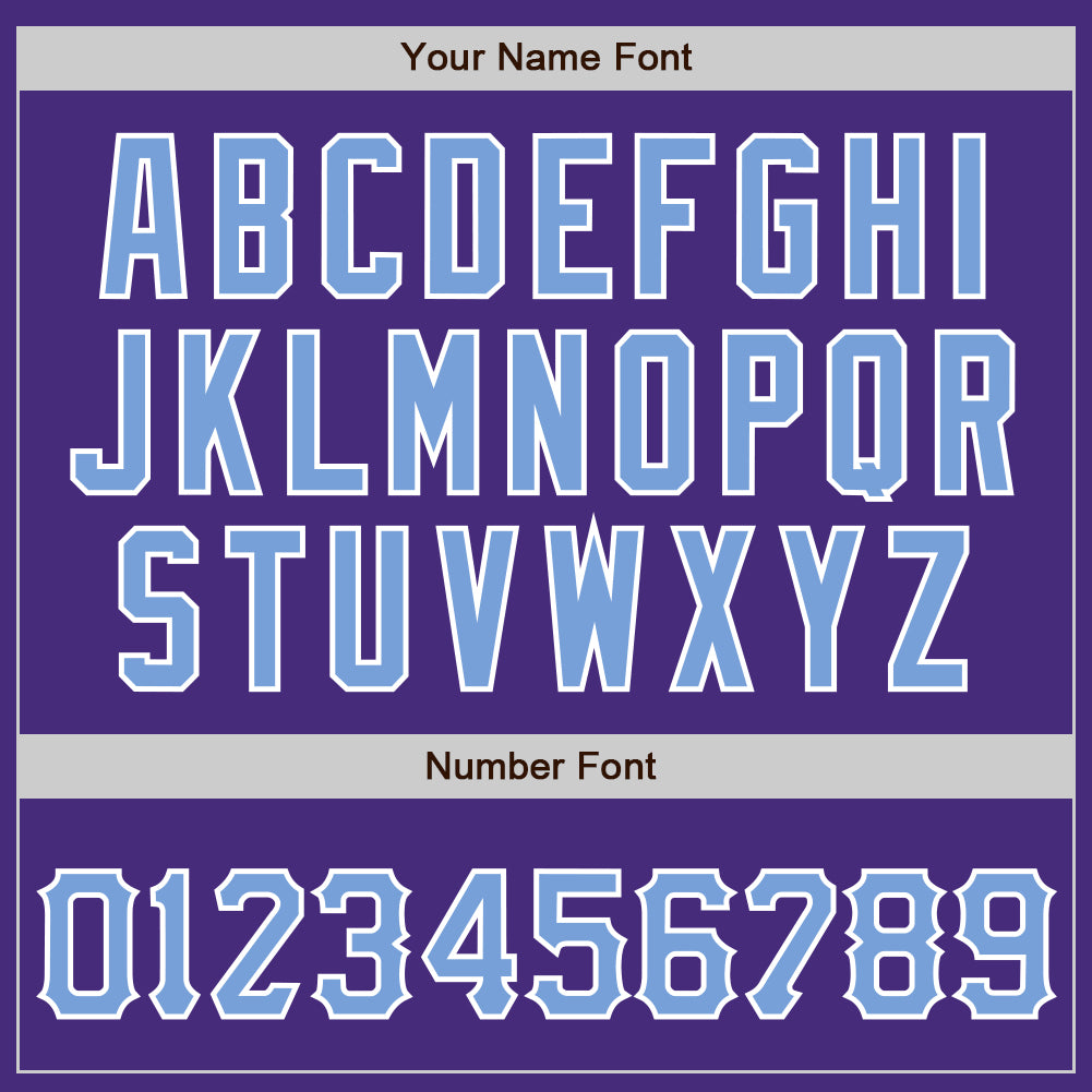 Custom Purple Light Blue-White Authentic Baseball Jersey Style 5440 Custom Authentic Baseball Jersey in Purple and Light Blue-White Style 5440 Custom Purple Light Blue-White Authentic Baseball - Image 5