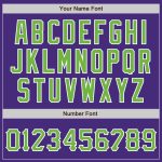 Custom Authentic Purple and Neon Green-White Baseball Jersey Custom Purple Neon Green-White Authentic Baseball Jersey - Image 5