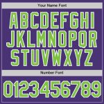 Custom Purple Neon Performance T-Shirt - Green and White Athletic Tee Custom Purple Neon Green-White Performance T-Shirt - Image 4