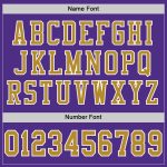 Custom Purple White Gold Mesh Authentic Football Jersey Custom Purple Old Gold-White Mesh Authentic Football Jersey - Image 4