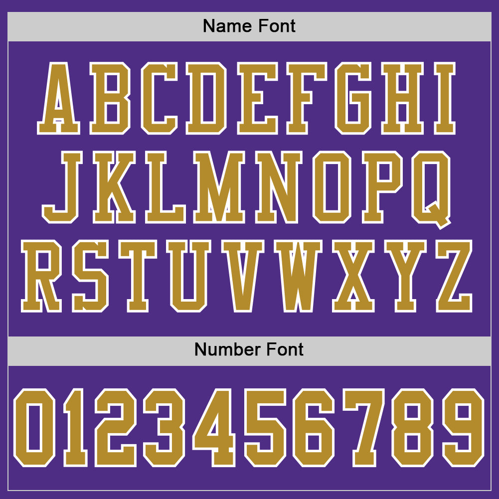 Custom Purple Old Gold-White Mesh Authentic Football Jersey Custom Purple White Gold Mesh Authentic Football Jersey Custom Purple Old Gold-White Mesh Authentic Football Jersey - Image 4