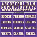 Custom Purple White Gold Mesh Authentic Football Jersey Custom Purple Old Gold-White Mesh Authentic Football Jersey - Image 3