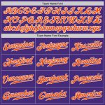 Custom Orange White Purple Authentic Baseball Jersey - Style 8942 Custom Purple Orange-White Authentic Baseball Jersey Style - Image 4