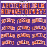 Custom Basketball Jersey - Authentic Throwback in Purple, Orange and White Custom Purple Orange-White Authentic Throwback - Image 3