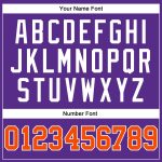 Custom Basketball Jersey - Authentic Throwback in Purple, Orange and White Custom Purple Orange-White Authentic Throwback - Image 4