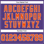 Custom Long Sleeve Performance T-Shirt - Purple White Orange Design Custom Purple Orange-White Long Sleeve Performance T-Shirt - Image 5