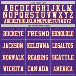 Custom Football Jersey - Authentic Purple Orange White Mesh Design Custom Purple Orange-White Mesh Authentic Football Jersey - Image 3