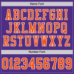 Custom Football Jersey - Authentic Purple Orange White Mesh Design Custom Purple Orange-White Mesh Authentic Football Jersey - Image 4