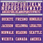 Custom Purple Orange White Mesh Football Jersey - Authentic Throwback Style Custom Purple Orange-White Mesh Authentic Throwback - Image 3
