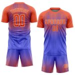 Custom Purple Orange White Soccer Uniform Jersey - Sublimation Sport Gear Custom Purple Orange-White Sublimation Soccer Uniform - Image 2