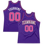 Custom Basketball Jersey - Authentic Throwback in Purple, Pink & Black Custom Purple Pink-Black Authentic Throwback Basketball
