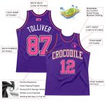 Custom Basketball Jersey - Authentic Throwback in Purple, Pink & Black Custom Purple Pink-Black Authentic Throwback Basketball - Image 2