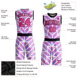 Custom Purple Pink Black Basketball Jersey Round Neck Sublimation Suit Custom Purple Pink-Black Round Neck Sublimation Basketball - Image 2