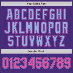 Custom Purple Pink Light Blue Authentic Baseball Jersey for Men and Women Custom Purple Pink-Light Blue Authentic Baseball - Image 5
