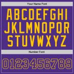 Custom Purple-Gold Basketball Jersey | Authentic Throwback Design Custom Purple Purple-Gold Authentic Throwback Basketball - Image 3
