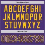 Custom Purple Gold Performance T-Shirt for Men and Women, Style 7883 Custom Purple Purple-Gold Performance T-Shirt Style - Image 4