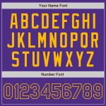 Custom Purple Gold Unisex Softball Jersey - Two-Button Design, Comfortable Fit Custom Purple Purple-Gold Two-Button Unisex - Image 5