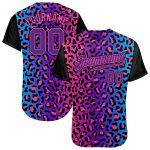 Custom Purple-Pink 3D Leopard Baseball Jersey - Authentic Design for Sports Fans Custom Purple Purple-Pink 3D Pattern Design