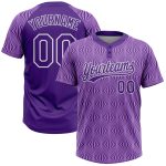 Custom Purple White Two-Button Unisex Softball Jersey for Men and Women Custom Purple Purple-White Two-Button Unisex Softball