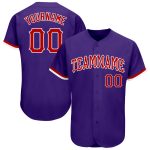 Custom Purple Red and White Authentic Baseball Jersey for Men and Women Custom Purple Red-White Authentic Baseball Jersey
