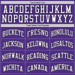 Custom Authentic Throwback Basketball Jersey - Purple White Black Design Custom Purple White-Black Authentic Throwback Basketball - Image 4