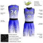 Custom Purple White Black Round Neck Basketball Jersey Suit - Sublimation Design Custom Purple White-Black Round Neck Sublimation - Image 2
