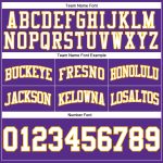 Custom Basketball Shorts - Authentic Throwback Design in Purple and White Gold Custom Purple White-Gold Authentic Throwback - Image 3