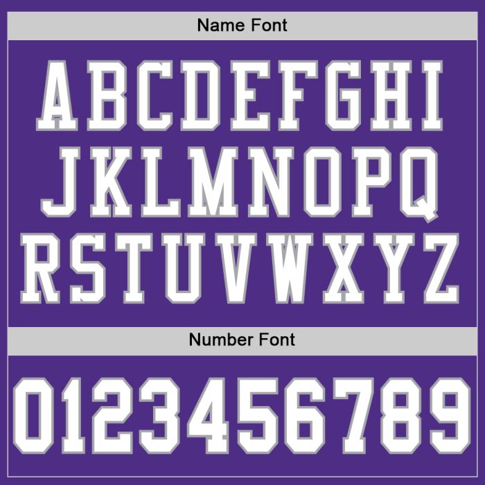 Custom Purple White Gray Authentic Throwback Football Jersey Mesh Design Custom Purple White-Gray Mesh Authentic Throwback - Image 4