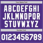 Purple and White Gray Custom Unisex Softball Jersey - Two-Button Design Custom Purple White-Gray Two-Button Unisex Softball - Image 5