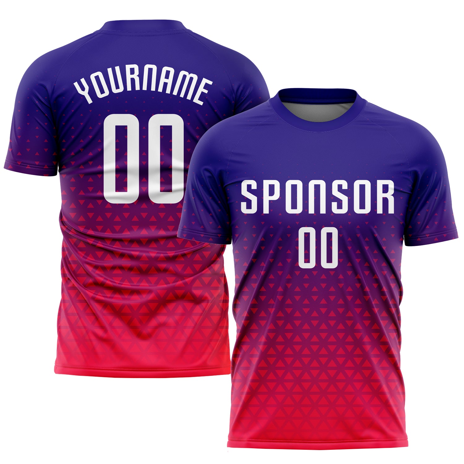 Custom Purple White Hot Pink Soccer Uniform Jersey Sublimation Design Custom Purple White-Hot Pink Sublimation Soccer Uniform