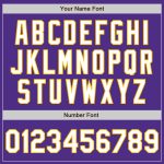Custom Varsity Letterman Jacket in Purple, White, Light Blue, and Gold - Full-Snap Fashion Style Custom Purple White Light - Image 5