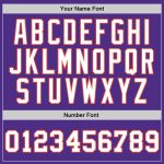 Custom Purple White Orange Throwback Basketball Jersey - Authentic Style Custom Purple White-Orange Authentic Throwback Basketball - Image 3