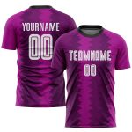 Custom Purple Pink White Soccer Jersey - Sublimation Uniform Custom Purple White-Pink Sublimation Soccer Uniform Jersey