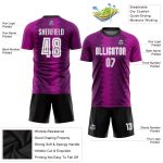 Custom Purple Pink White Soccer Jersey - Sublimation Uniform Custom Purple White-Pink Sublimation Soccer Uniform Jersey - Image 3