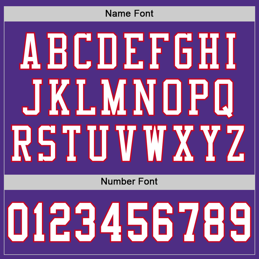 Custom Purple White-Red Mesh Authentic Throwback Football Jersey Custom Purple White Red Football Jersey - Authentic Throwback Mesh Style Custom Purple White-Red Mesh Authentic Throwback - Image 4