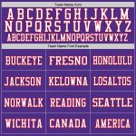 Custom Purple White Red Football Jersey - Authentic Throwback Mesh Style Custom Purple White-Red Mesh Authentic Throwback - Image 3
