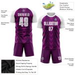 Custom Purple White Soccer Jersey - Sublimation Uniform for Teams Custom Purple White Sublimation Soccer Uniform Jersey - Image 3
