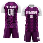 Custom Purple White Soccer Jersey - Sublimation Uniform for Teams Custom Purple White Sublimation Soccer Uniform Jersey - Image 2