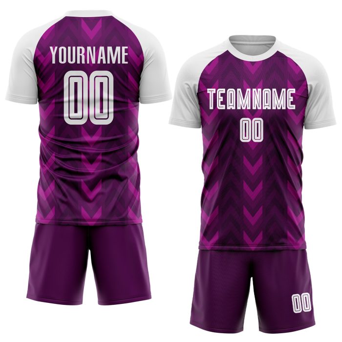 Custom Purple White Soccer Jersey - Sublimation Uniform for Teams Custom Purple White Sublimation Soccer Uniform Jersey - Image 2