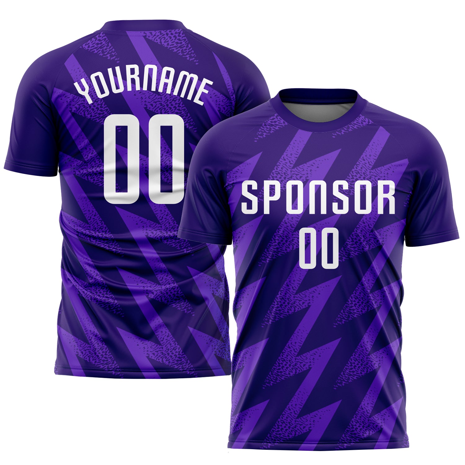 Custom Purple White Soccer Uniform Jersey - Sublimation Style 2827 Custom Purple White Sublimation Soccer Uniform Jersey