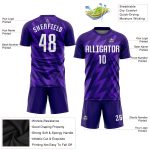 Custom Purple White Soccer Uniform Jersey - Sublimation Style 2827 Custom Purple White Sublimation Soccer Uniform Jersey - Image 3