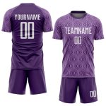Custom Purple White Soccer Jersey Sublimation Uniform Style 3121 Custom Purple White Sublimation Soccer Uniform Jersey Style - Image 2